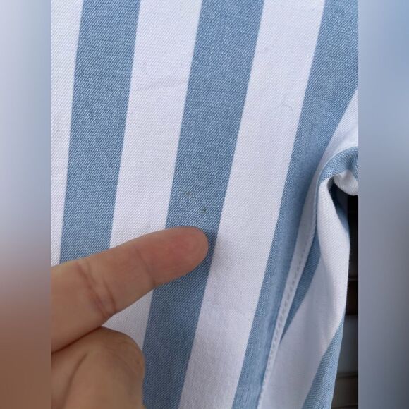 Good American Baby Blue white stipe jeans size 24 - Picture 3 of 13